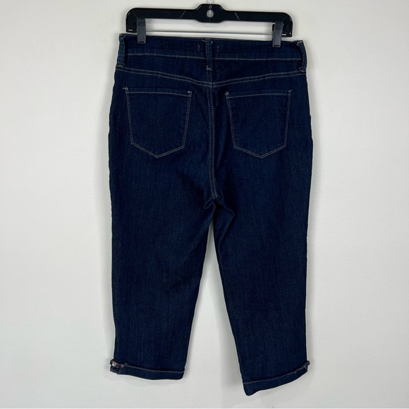 NYDJ Lift Tuck Technology Crop Jeans Size 6 Dark Wash - Picture 9 of 11
